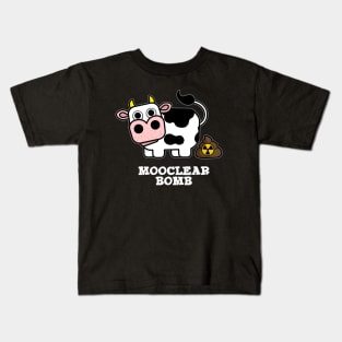 Mooclear Bomb Cute Cow Pun Kids T-Shirt